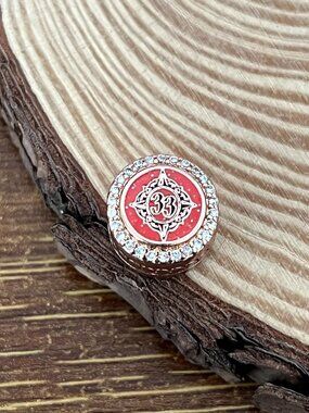Pandora Club 33 Rose Gold Plating Bead S925 Silver Charm